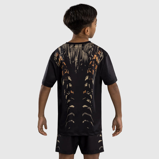 Venum Tiger Kids Dry Tech T-Shirt Black/Neon Orange - The Fight Club