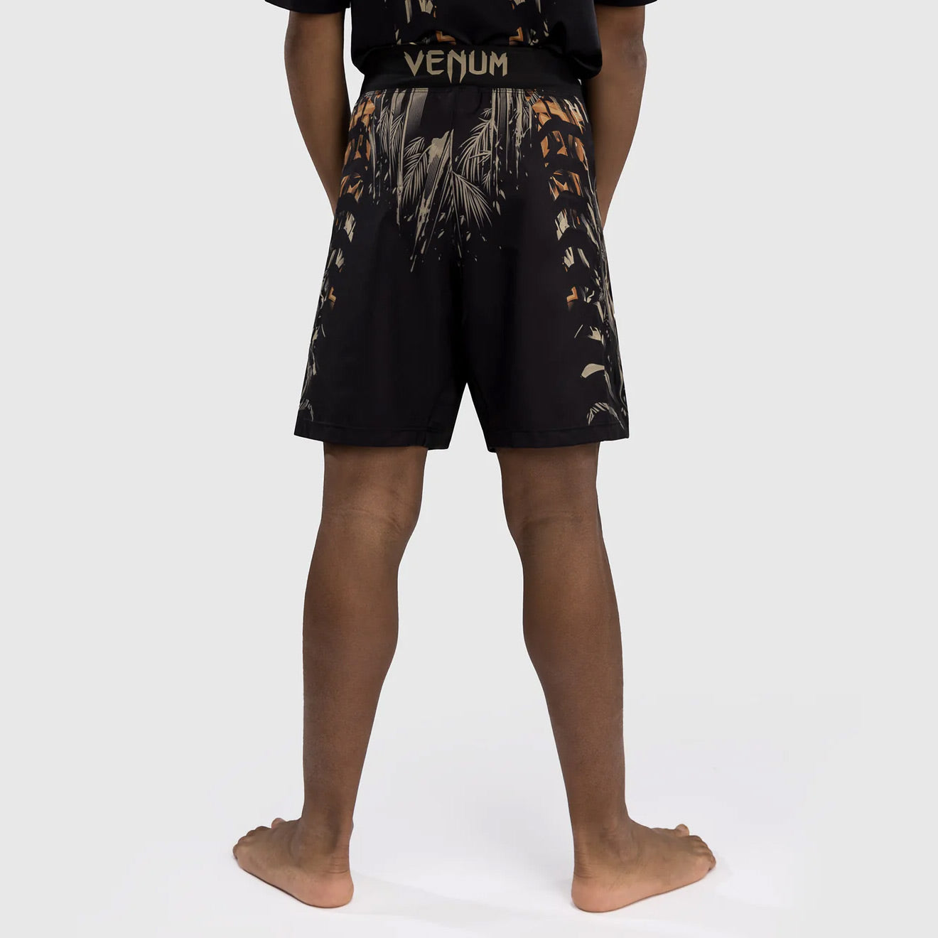 Venum Tiger Kids Fight Shorts Black/Neon Orange - The Fight Club
