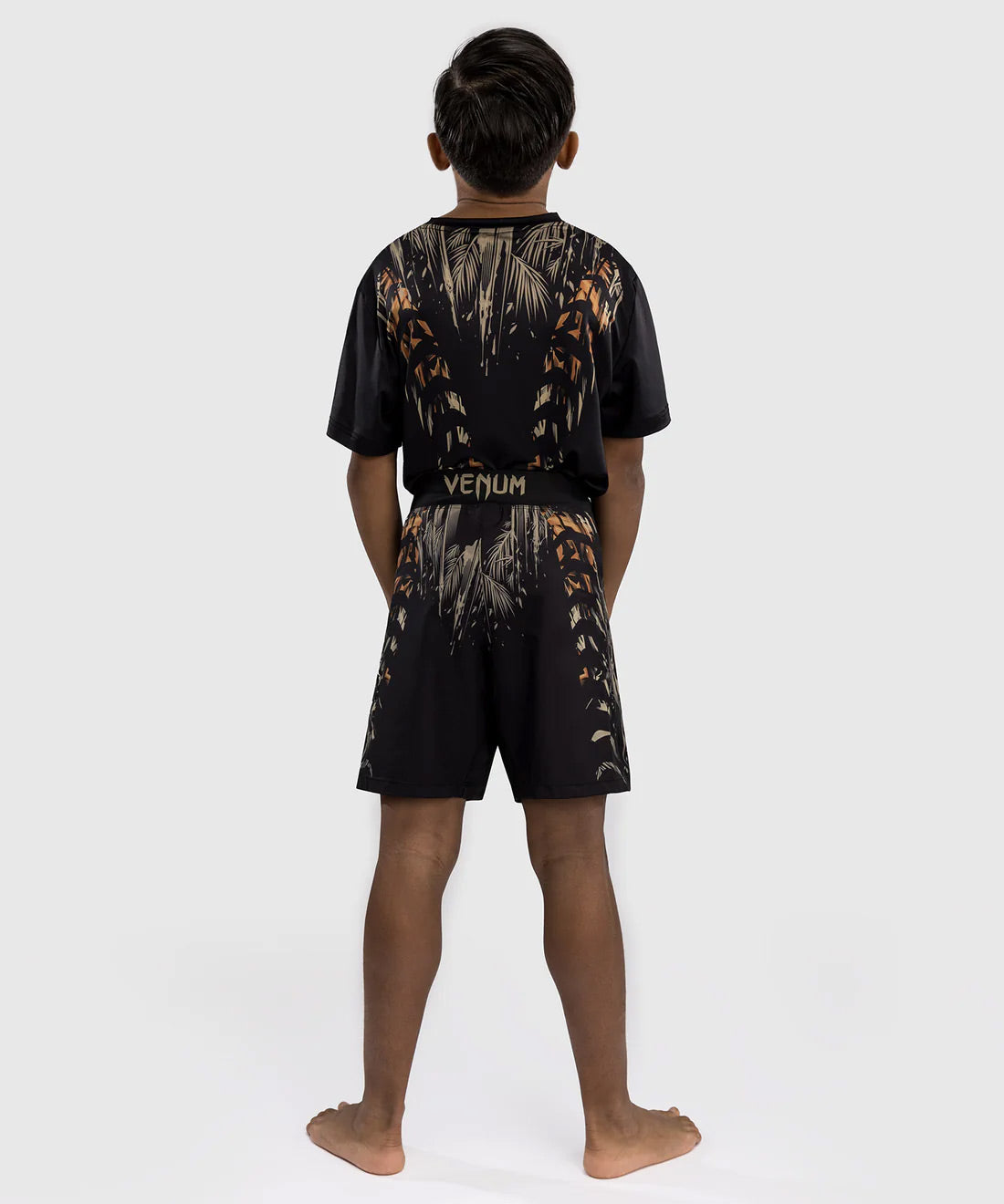 Venum Tiger Kids Fight Shorts Black/Neon Orange - The Fight Club