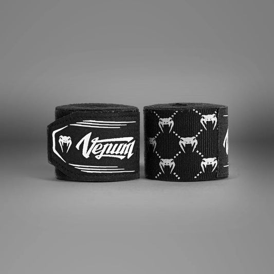Venum Monogram Boxing Hand Wraps Black/White - The Fight Club