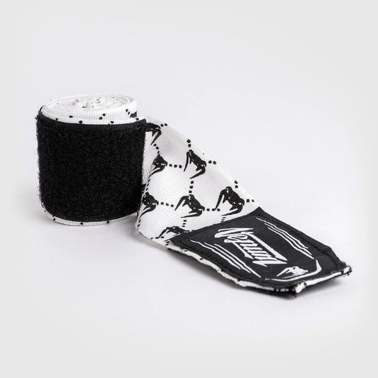 Venum Monogram Hand Wraps 4m White/Black - The Fight Club
