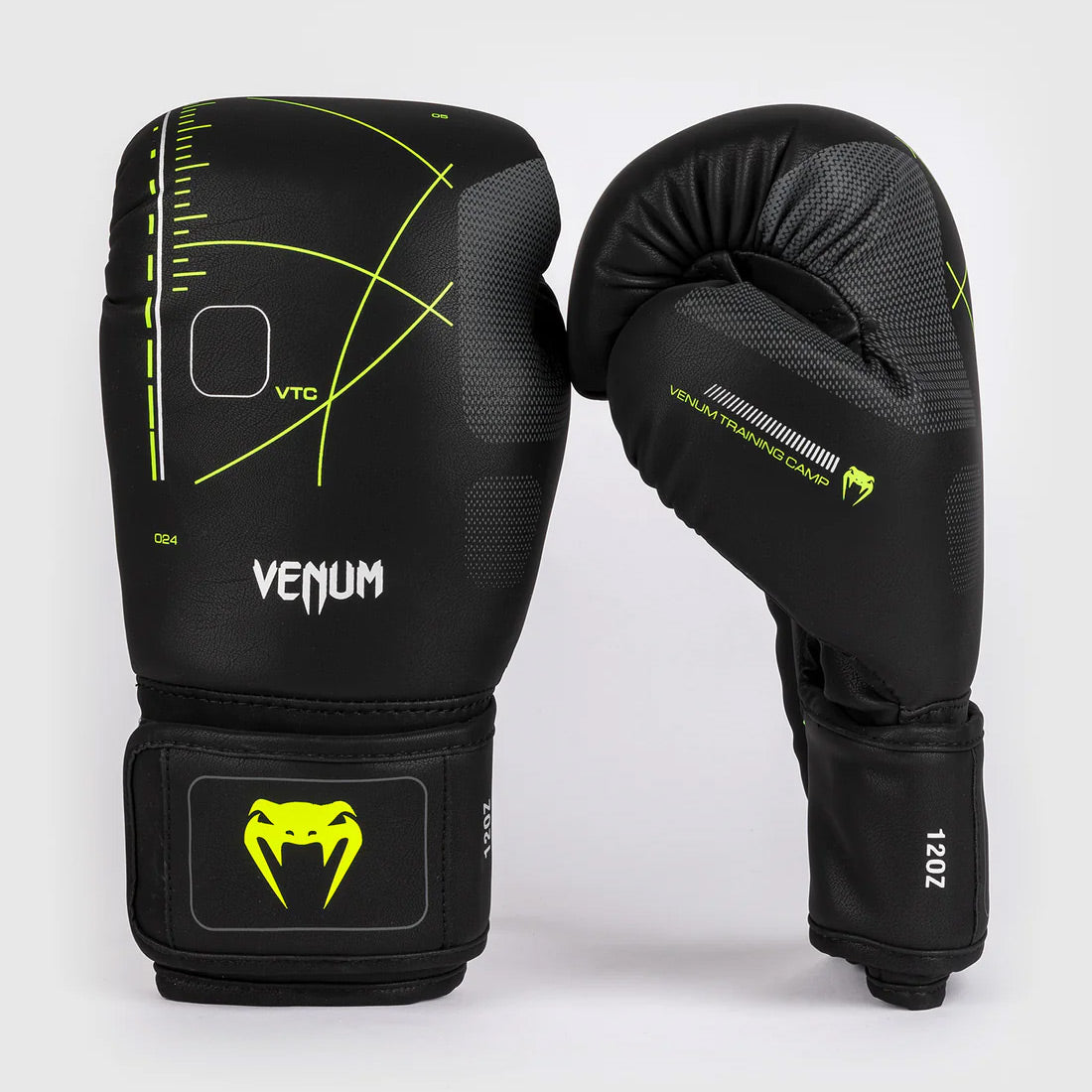 Venum Training Camp 4.0 Boxing Gloves Black/Neon Green - The Fight Club