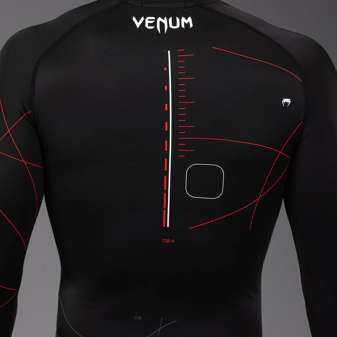 Venum Tactical XT Men's Long Sleeve Rash Guard Black/Fire Red - The Fight Club