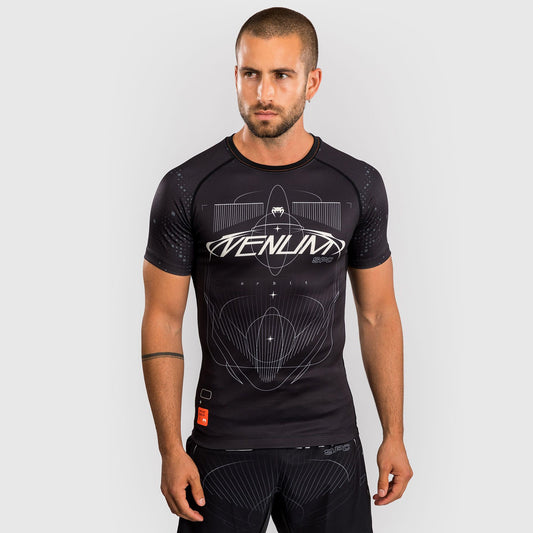 Venum Eclipse Short Sleeve Rash Guard Black/Ivory - The Fight Club