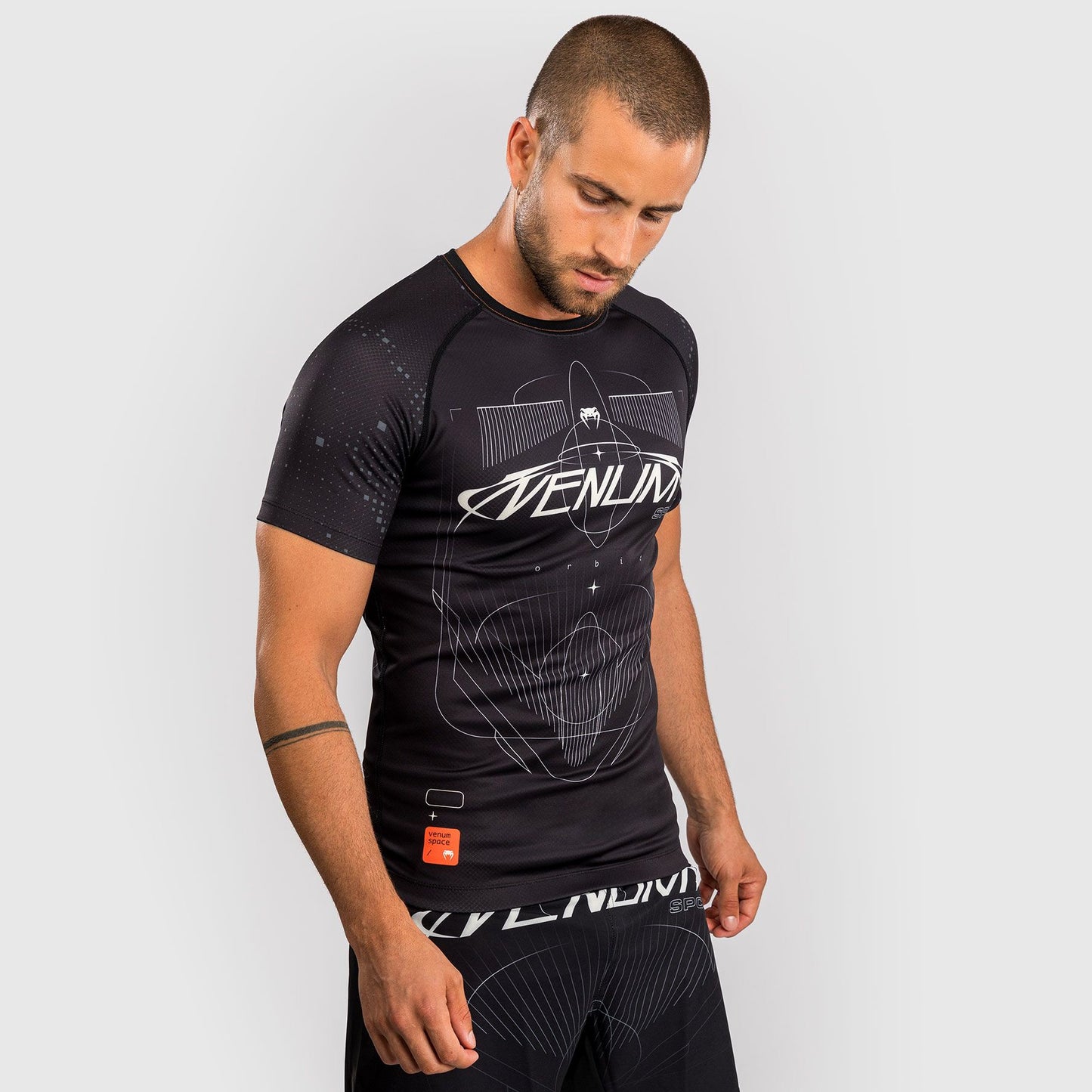 Venum Eclipse Short Sleeve Rash Guard Black/Ivory - The Fight Club