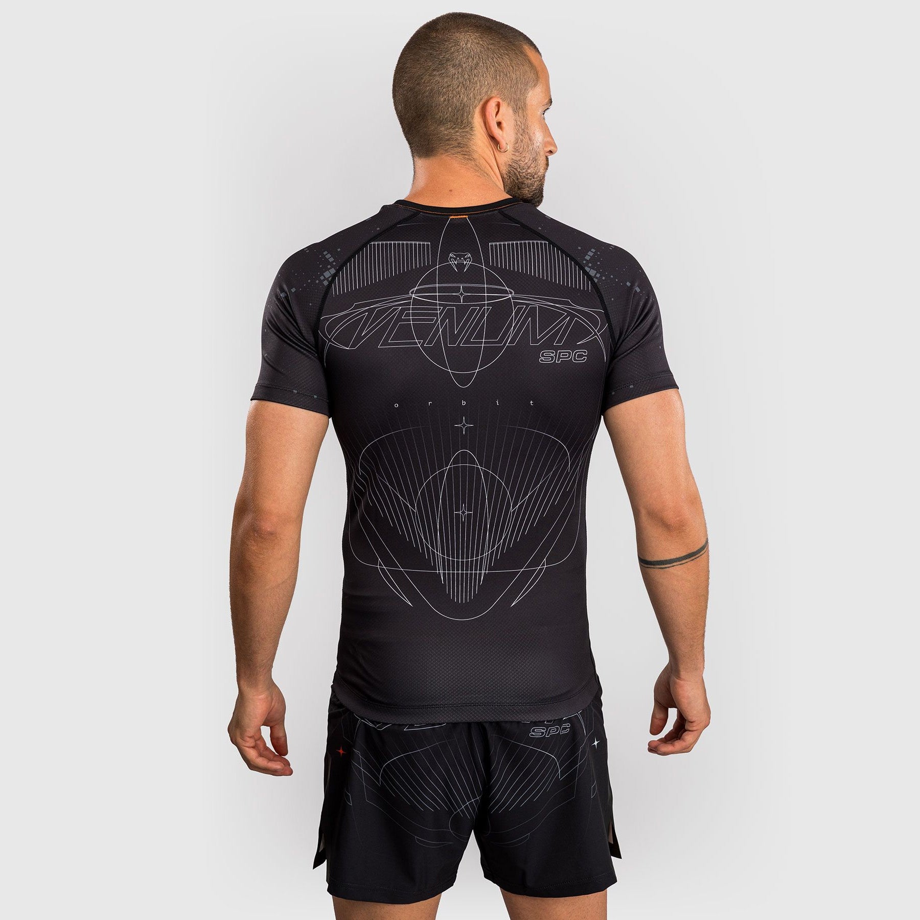 Venum Eclipse Short Sleeve Rash Guard Black/Ivory - The Fight Club
