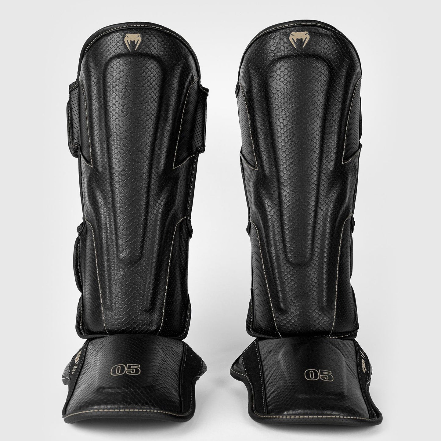 Venum Impact Evo Scales Shin Guards Black - The Fight Club