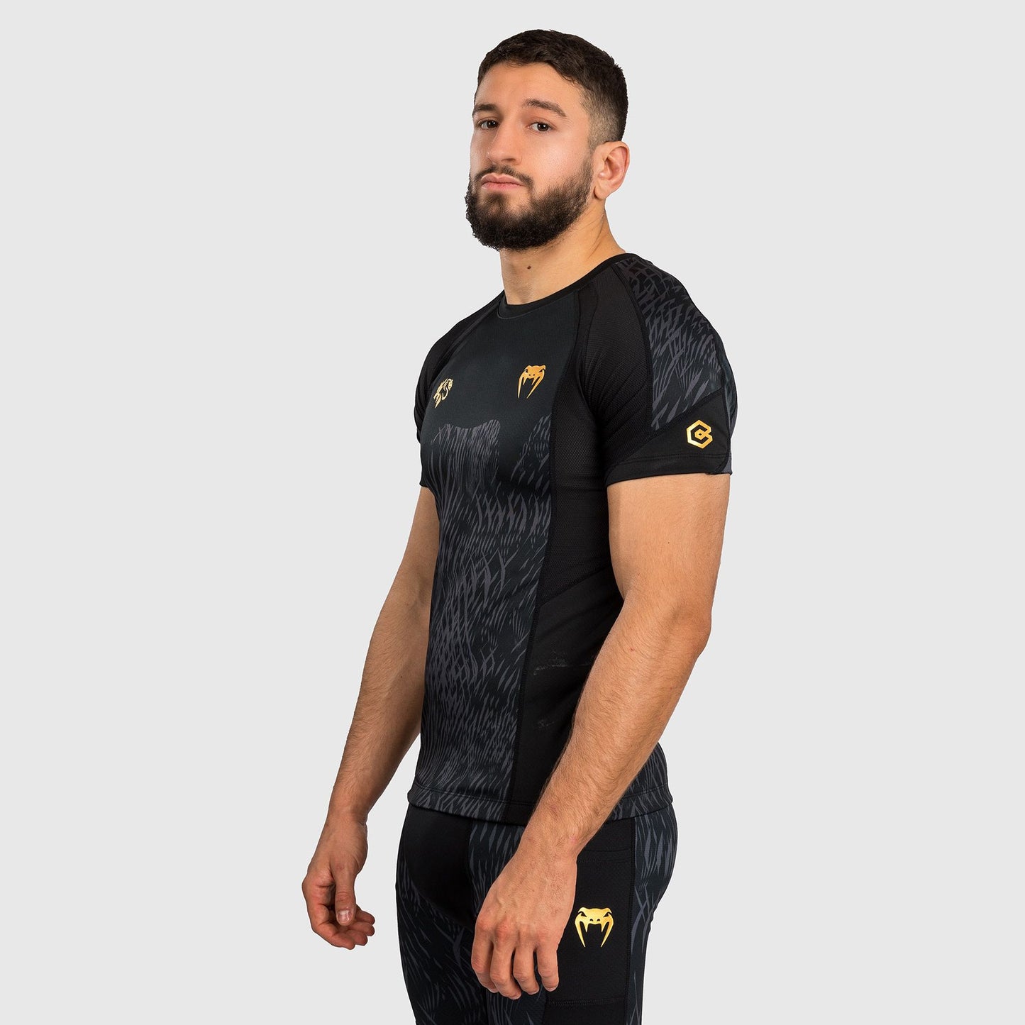 Venum x Chimaev Wild Borz Rash Guard Black/Grey - The Fight Club