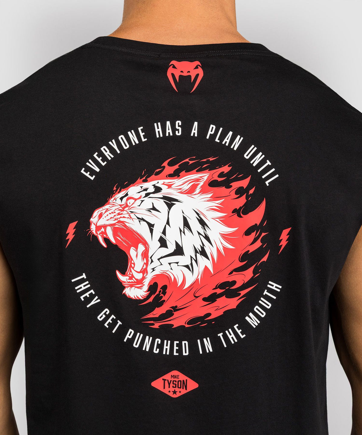 Venum x Mike Tyson Tiger Sleeveless T-Shirt Deep Black - The Fight Club