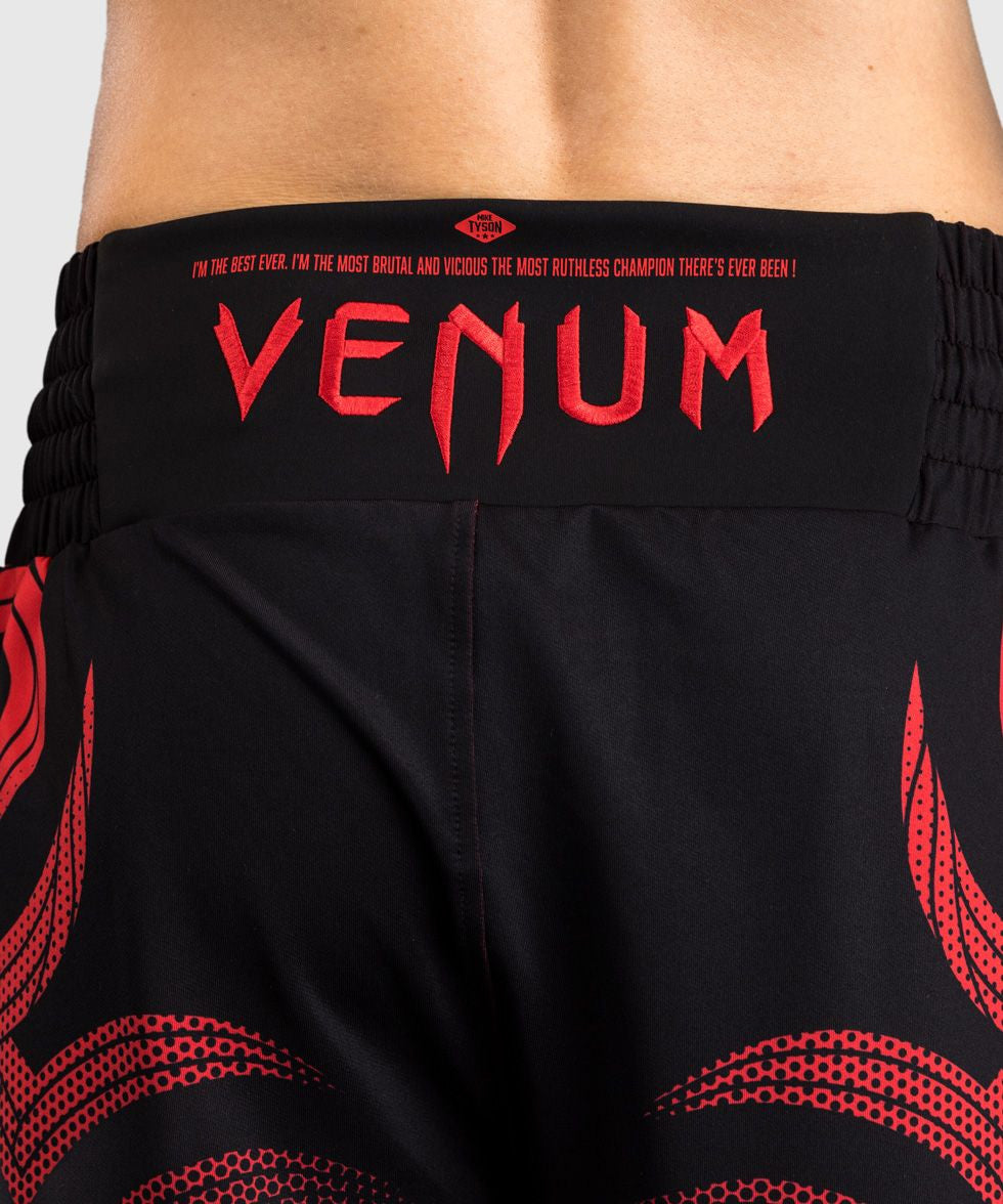 Venum x Mike Tyson Tiger Boxing Shorts Deep Black/Intense Red - The Fight Club