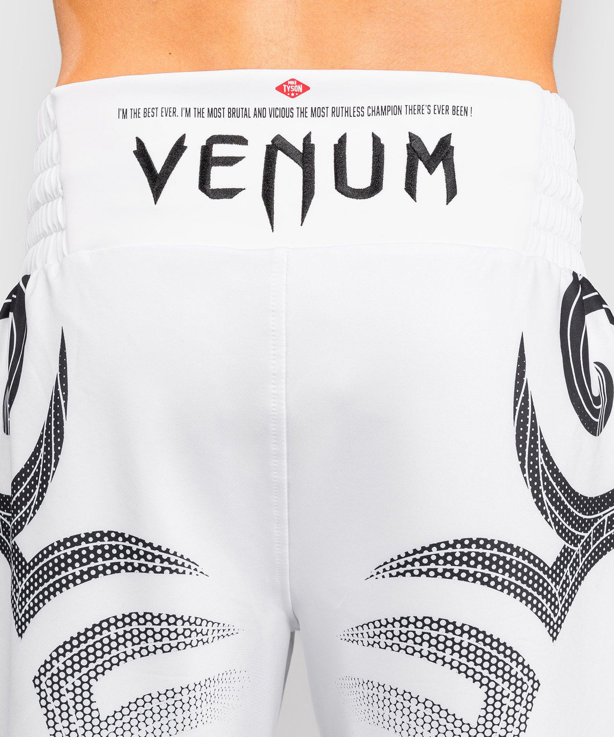 Venum x Mike Tyson Tiger Boxing Shorts Optical White/Deep Black - The Fight Club