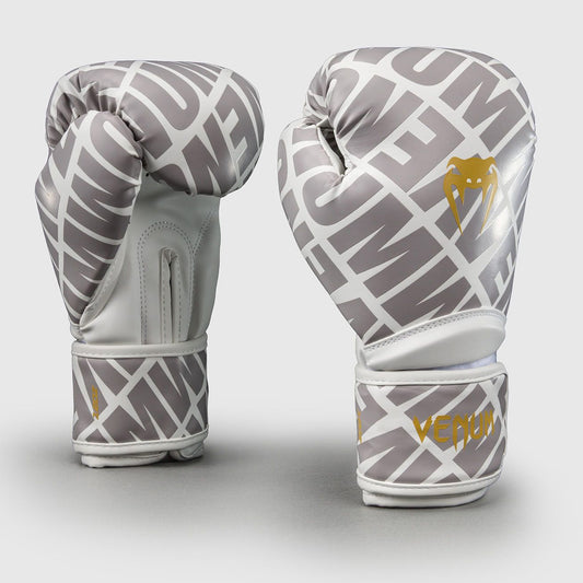 Venum Contender 1.5 XT 3D Boxing Gloves White/Gold - The Fight Club