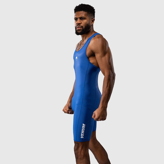 Venum Challenger Men's Wrestling Singlet Blue - The Fight Club
