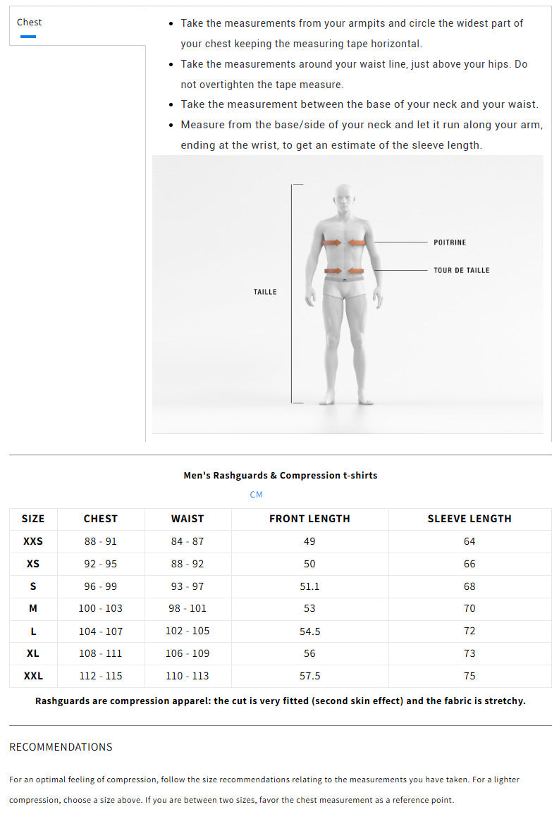 Venum Thunder Dragon Short Sleeves Rash Guard Black/Grey/Copper Size Guide - The Fight Club