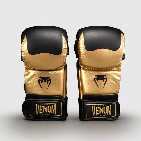 Venum Attack 2.0 Sparring Gloves Leather Gold/Black - The Fight Club