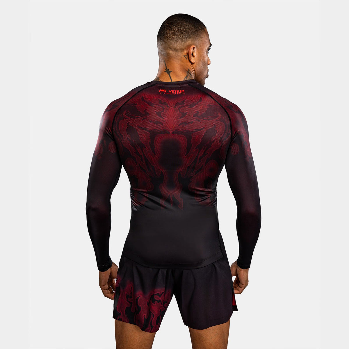 Venum Spectre Long Sleeve Rash Guard Black/Red - The Fight Club