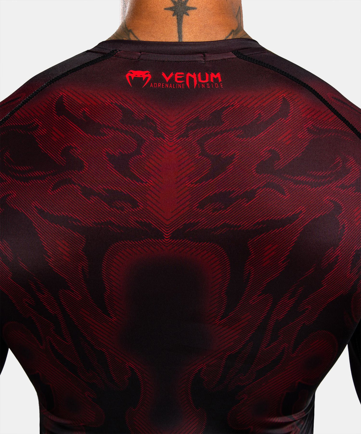 Venum Spectre Long Sleeve Rash Guard Black/Red - The Fight Club