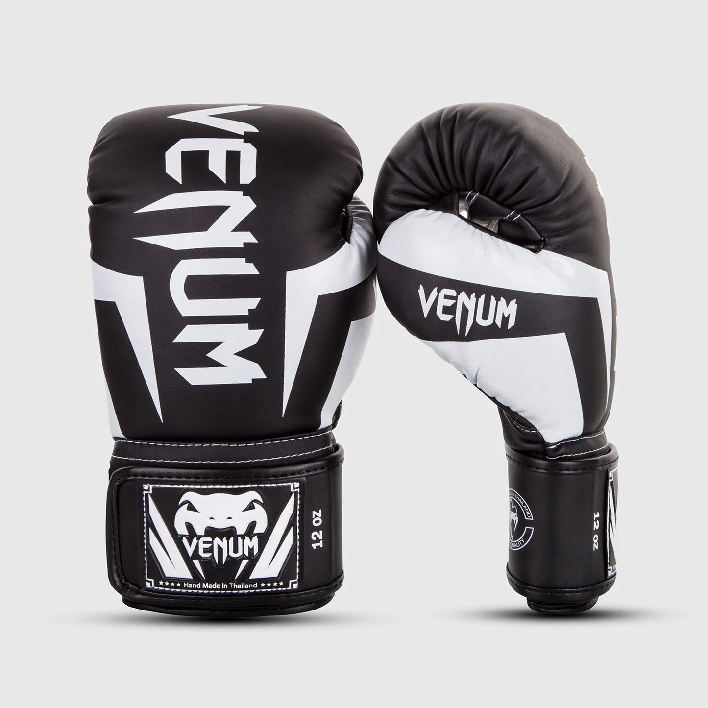 Venum Elite Boxing Gloves Black/White - The Fight Club