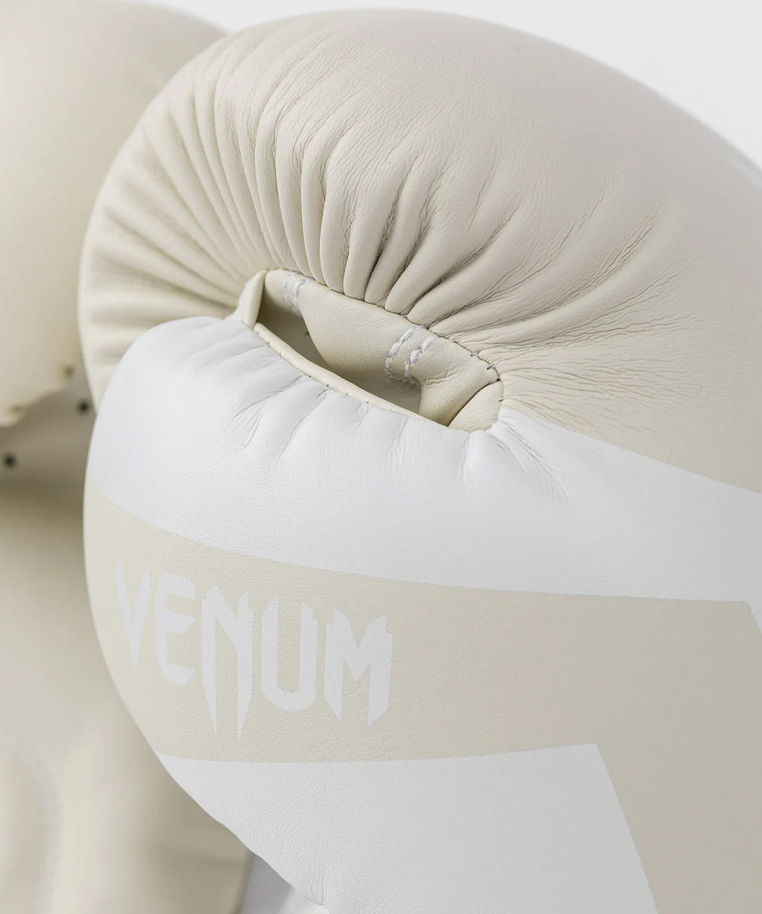 Venum Elite Boxing Gloves White/Ivory - The Fight Club