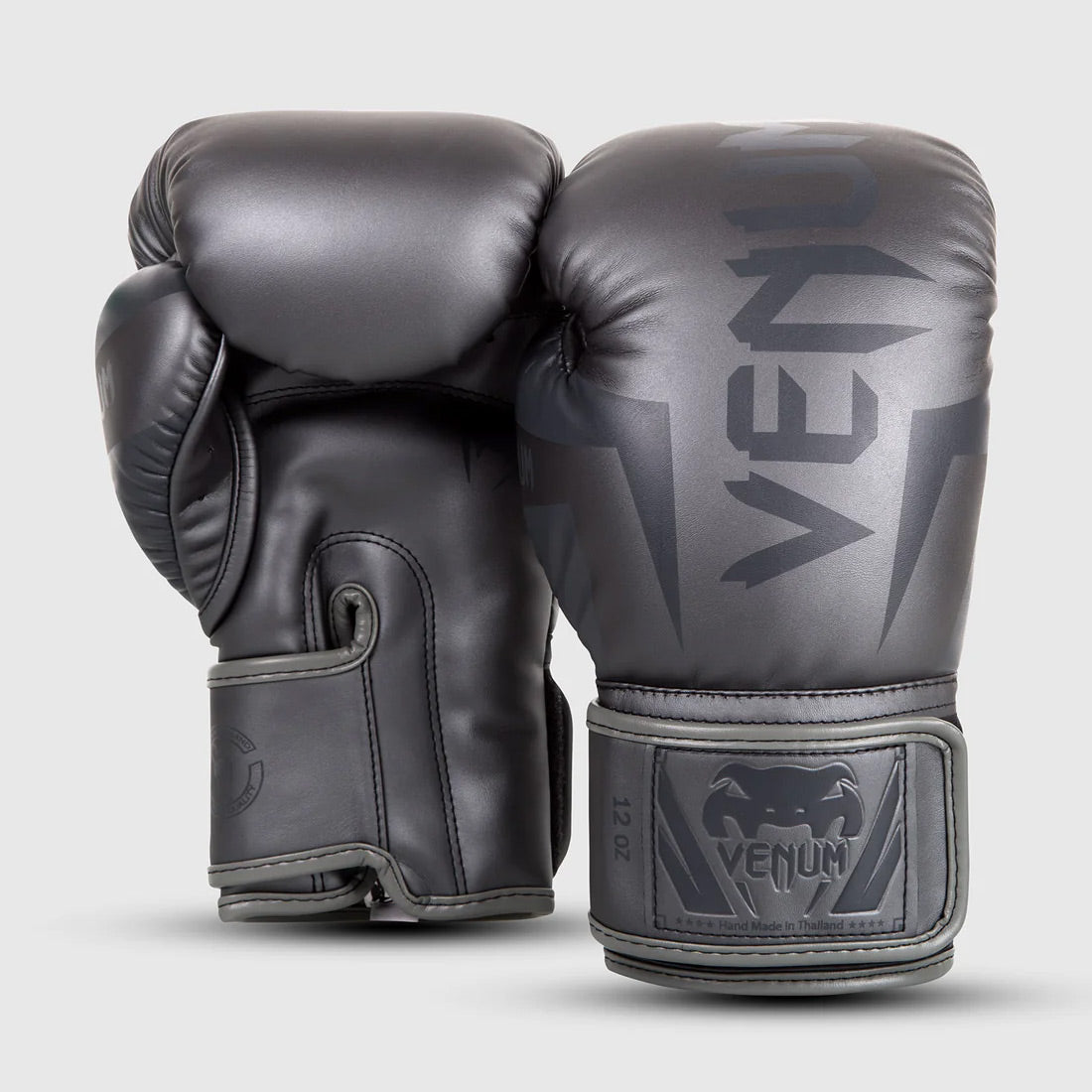 Venum Elite Boxing Gloves Grey/Grey - The Fight Club