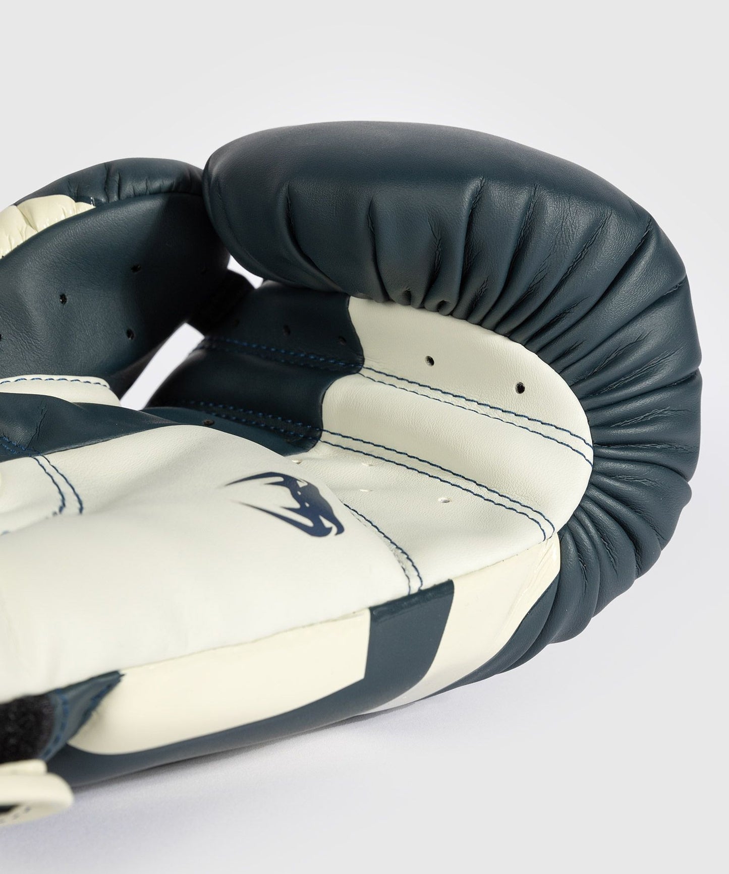 Venum Elite Boxing Gloves White/Navy Blue - The Fight Club