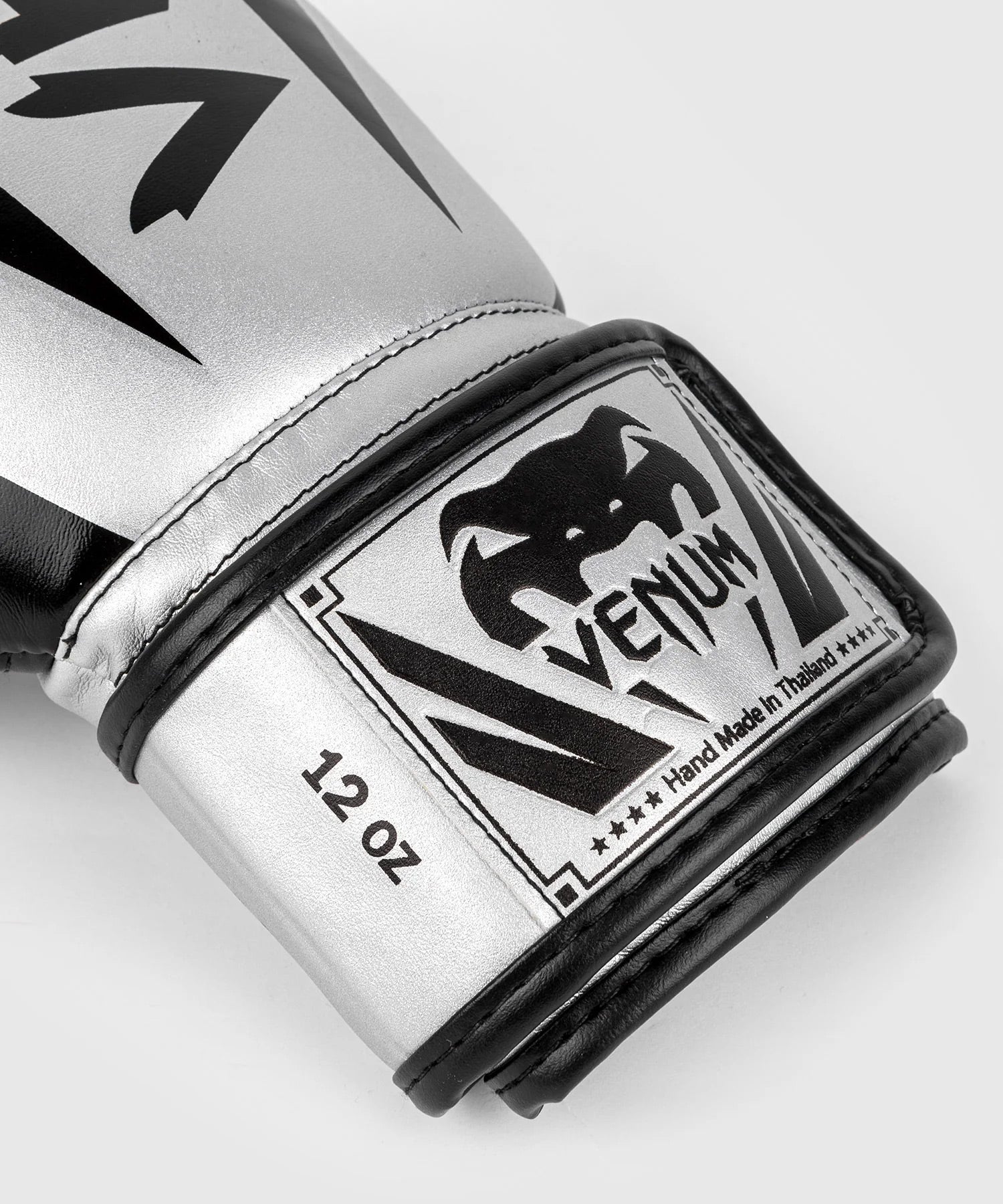 Venum Elite Boxing Gloves - Silver/Black - The Fight Club