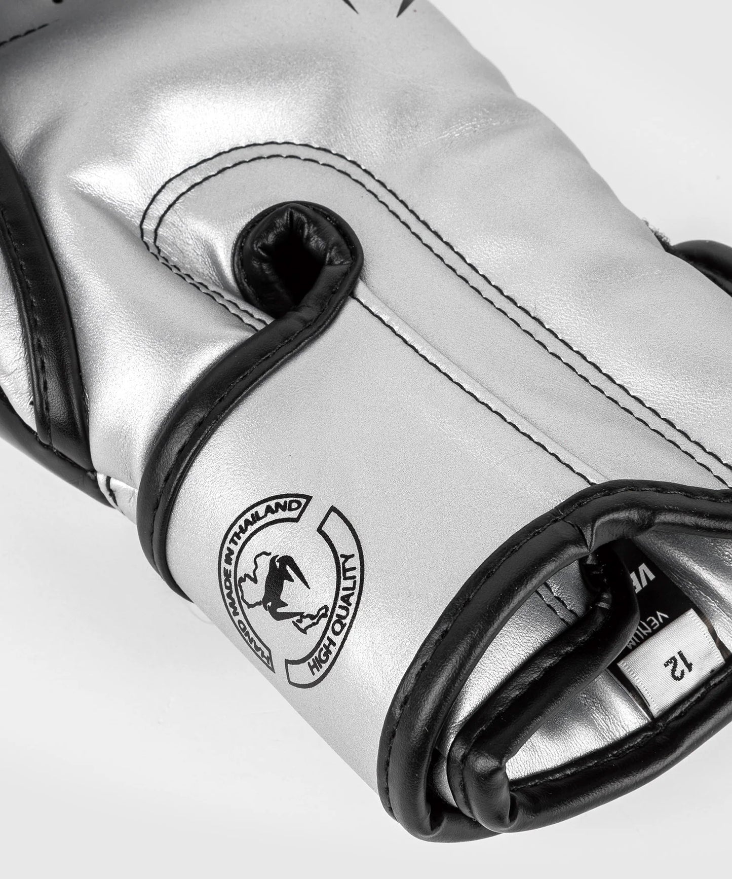 Venum Elite Boxing Gloves - Silver/Black - The Fight Club
