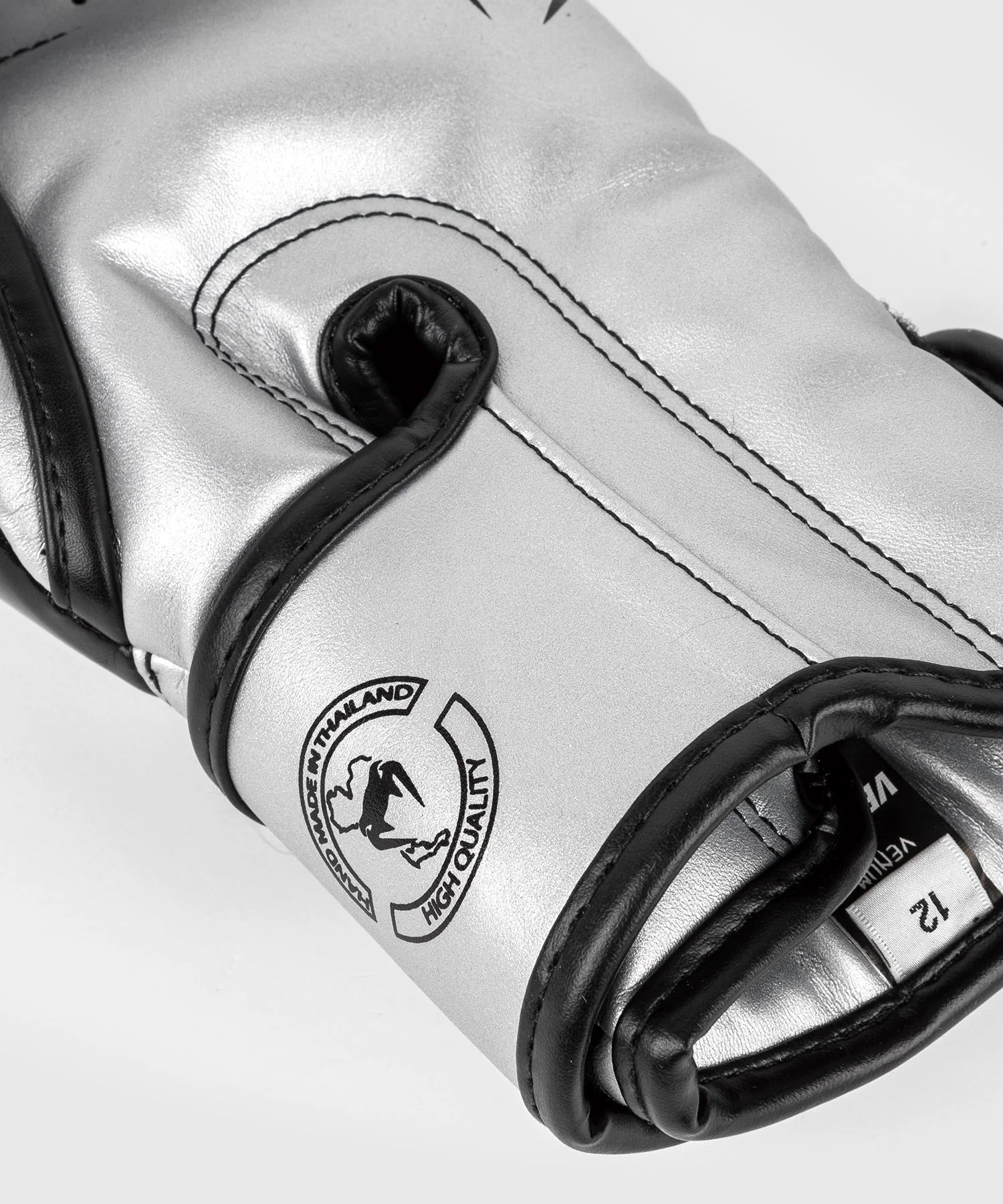 Venum Elite Boxing Gloves - Silver/Black - The Fight Club