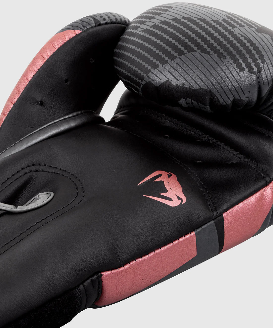 Venum Elite Boxing Gloves Black/Pink Gold - The Fight Club