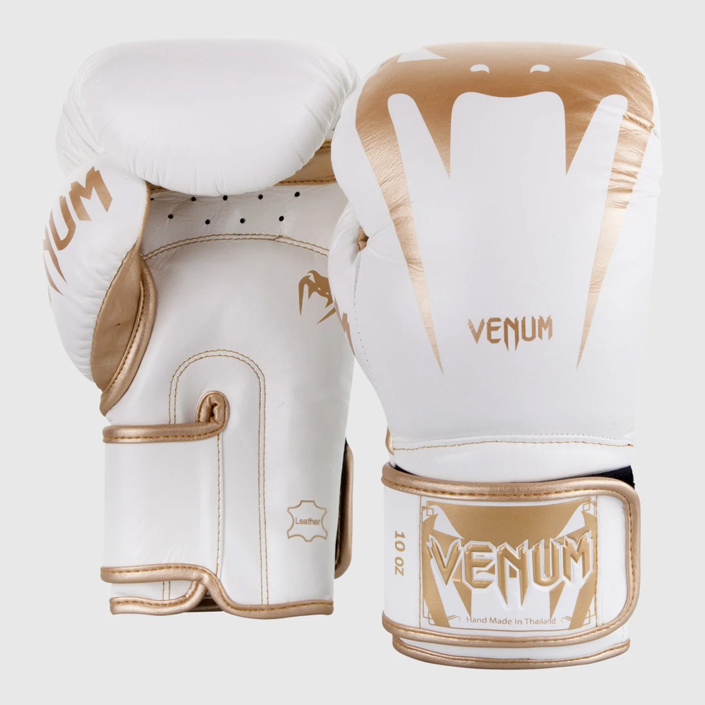 Venum Giant 3.0 Boxing Gloves Nappa Leather White/Gold - The Fight Club