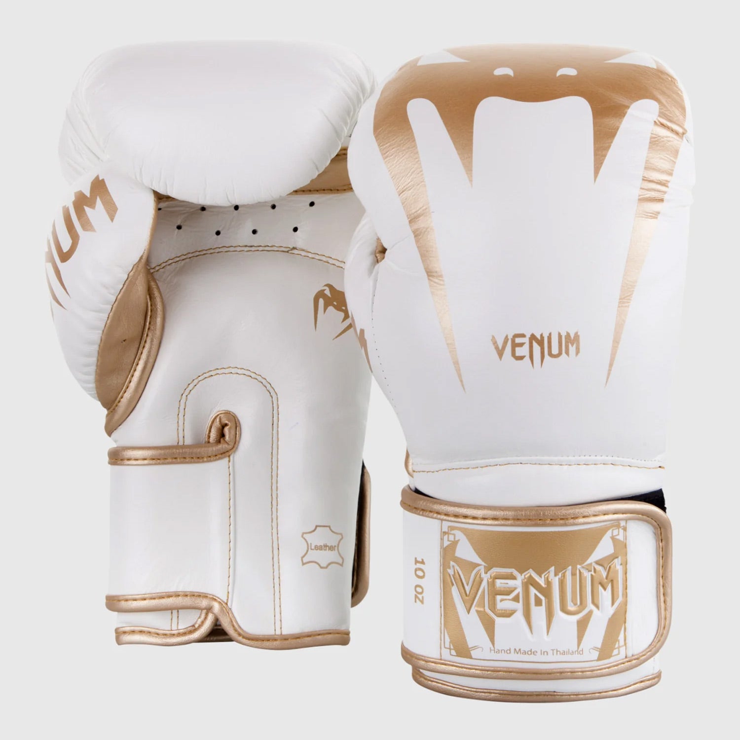 Venum Giant 3.0 Boxing Gloves Nappa Leather White/Gold - The Fight Club