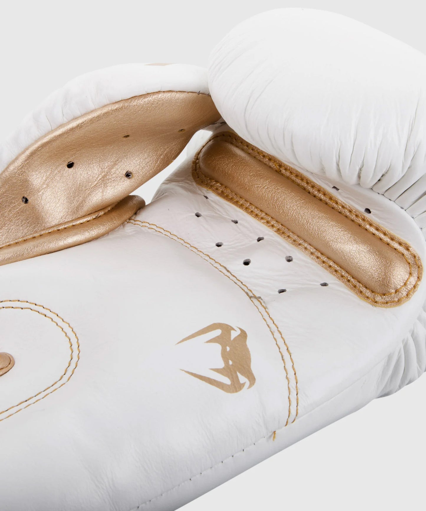 Venum Giant 3.0 Boxing Gloves Nappa Leather White/Gold - The Fight Club