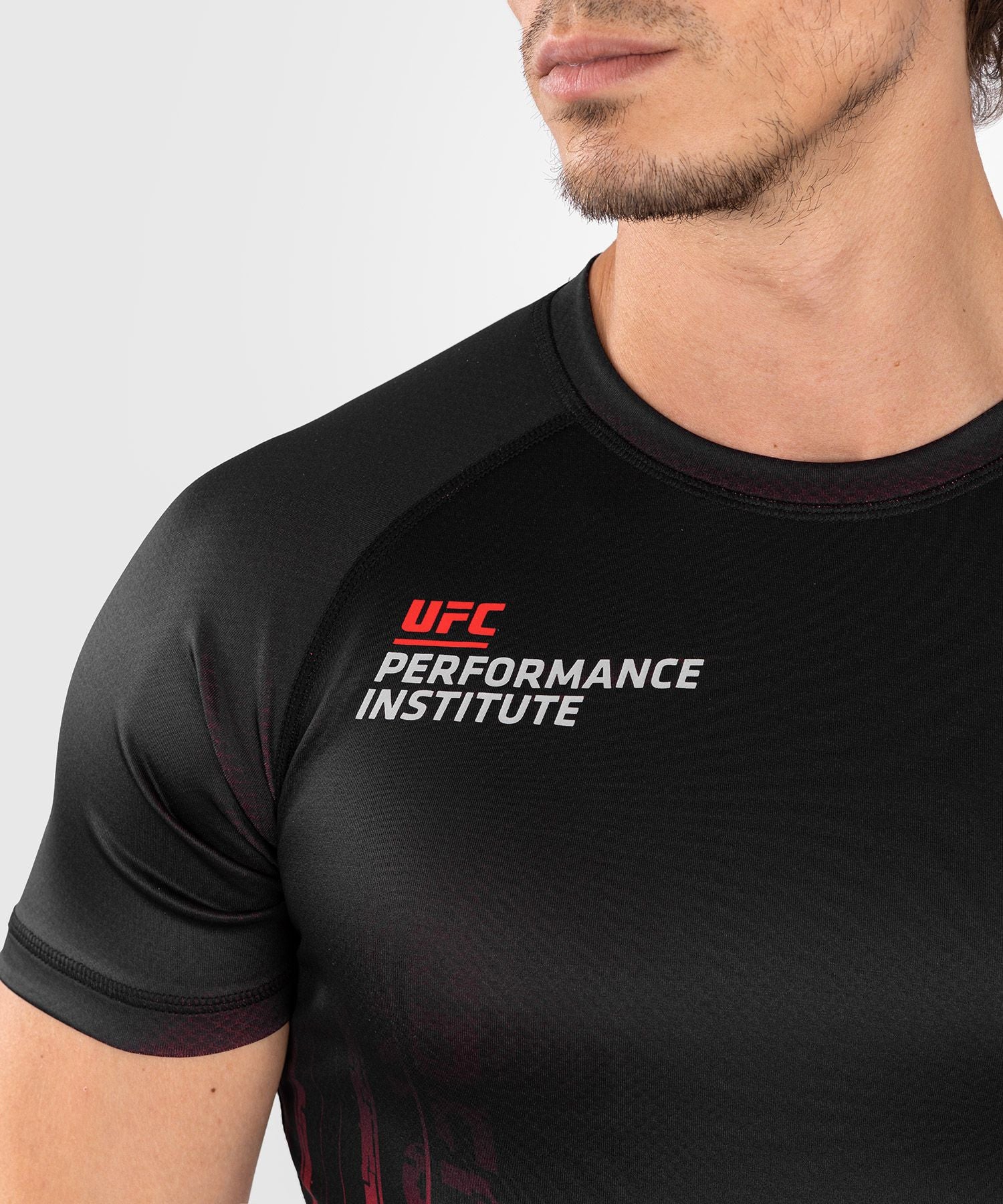 Venum UFC Performance Institute 2.0 Men's Rash Guard- Black/Red - The Fight Club
