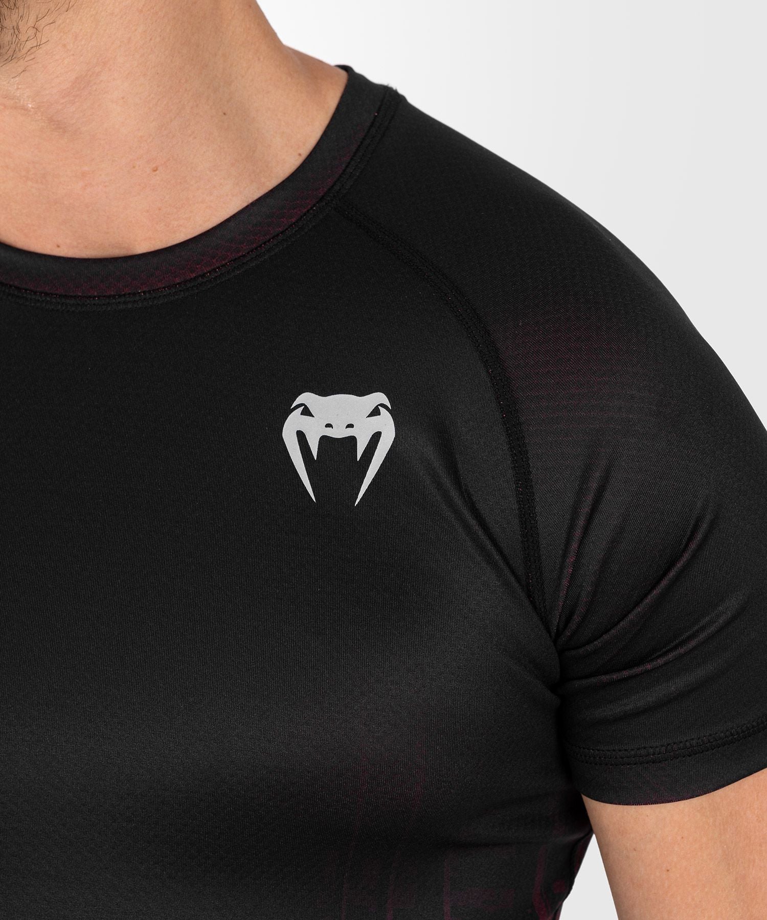 Venum UFC Performance Institute 2.0 Men's Rash Guard- Black/Red - The Fight Club