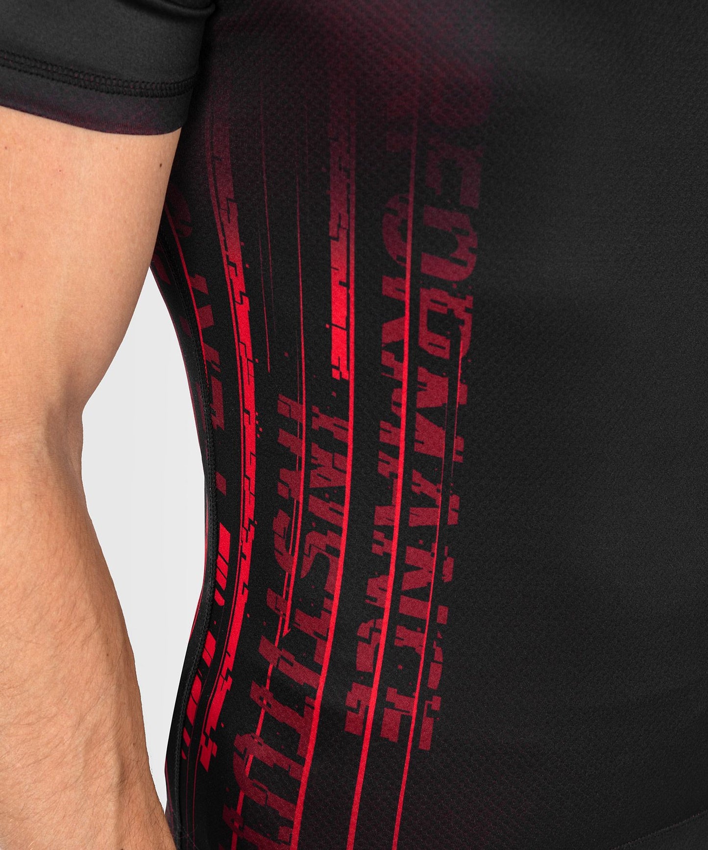 Venum UFC Performance Institute 2.0 Men's Rash Guard- Black/Red - The Fight Club