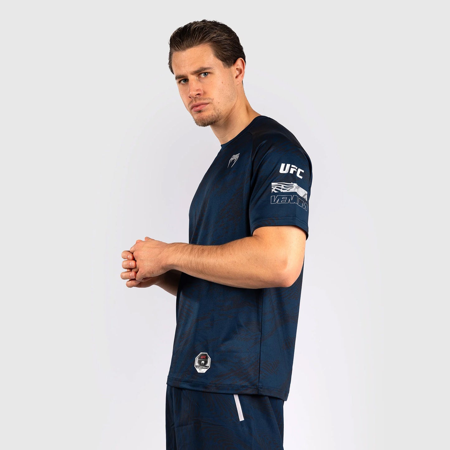 Venum UFC Fusion Fight Week Men's Dry-Tech T-Shirt Oceanic Blue - The Fight Club