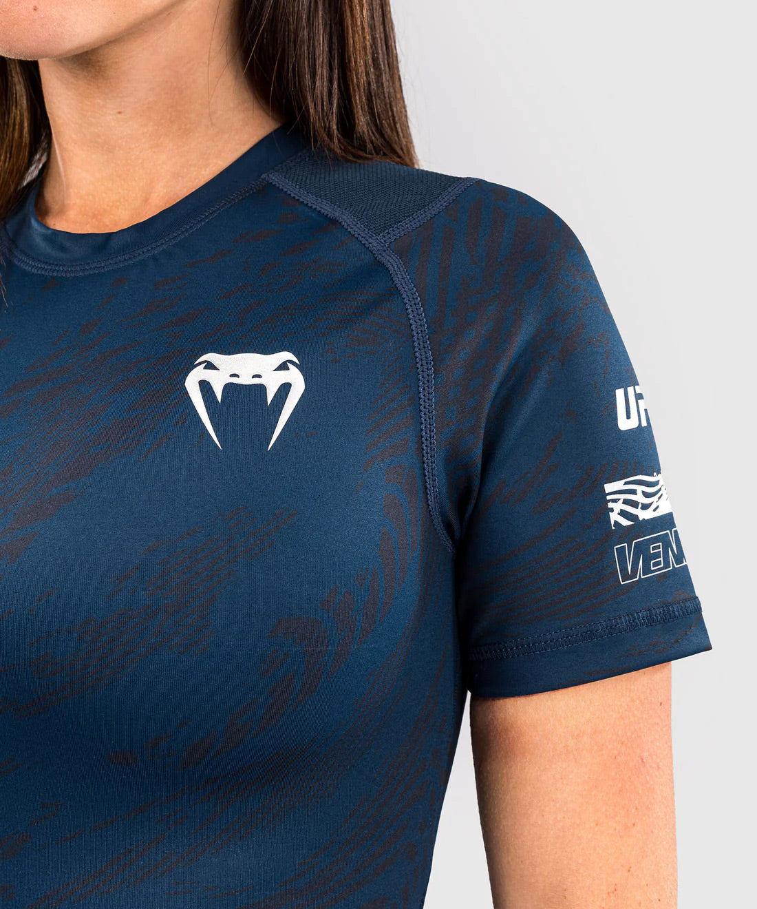 Venum UFC Fusion Fight Week Women's Performance Short Sleeve Rash Guard - Oceanic Blue - The Fight Club