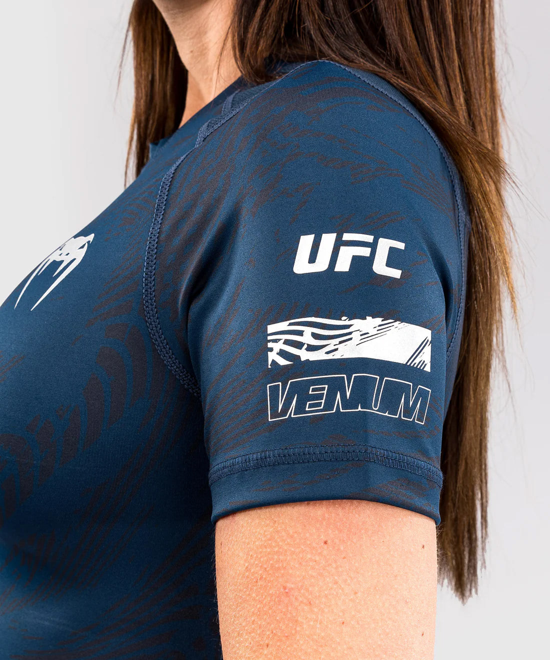 Venum UFC Fusion Fight Week Women's Performance Short Sleeve Rash Guard - Oceanic Blue - The Fight Club
