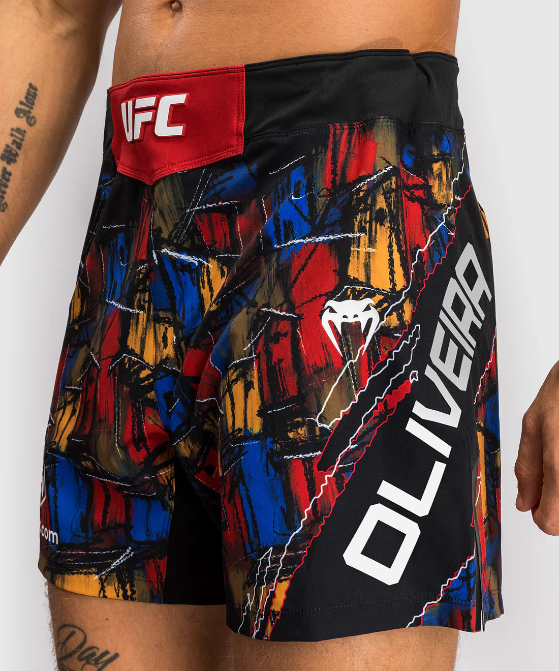 Venum UFC Unrivaled Charles Oliveira Fight Shorts Red - The Fight Club