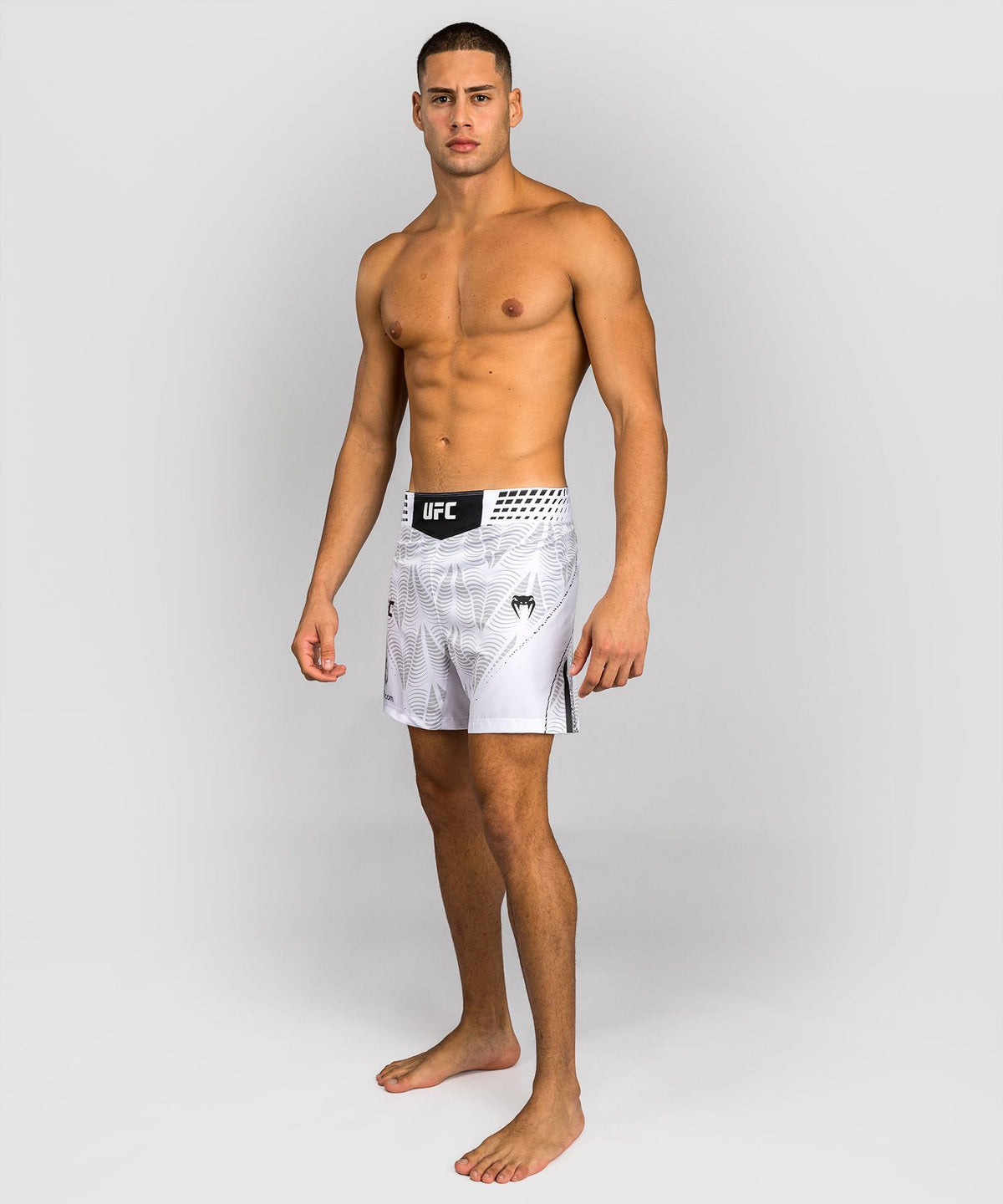Venum Men's UFC Zenith White Authentic Fight Night Short Fit Fight Shorts - The Fight Club