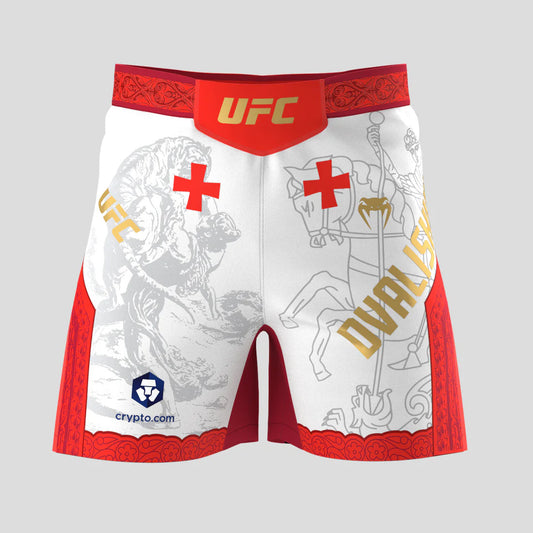 Venum UFC Unrivaled Merab Dvalishvili Short Fit Fight Shorts White - The Fight Club