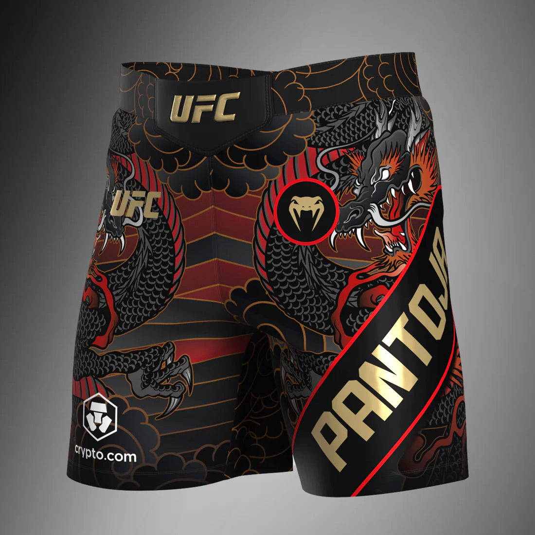 Venum UFC Unrivaled Alexandre Pantoja Short Fit Fight Shorts Red - The Fight Club