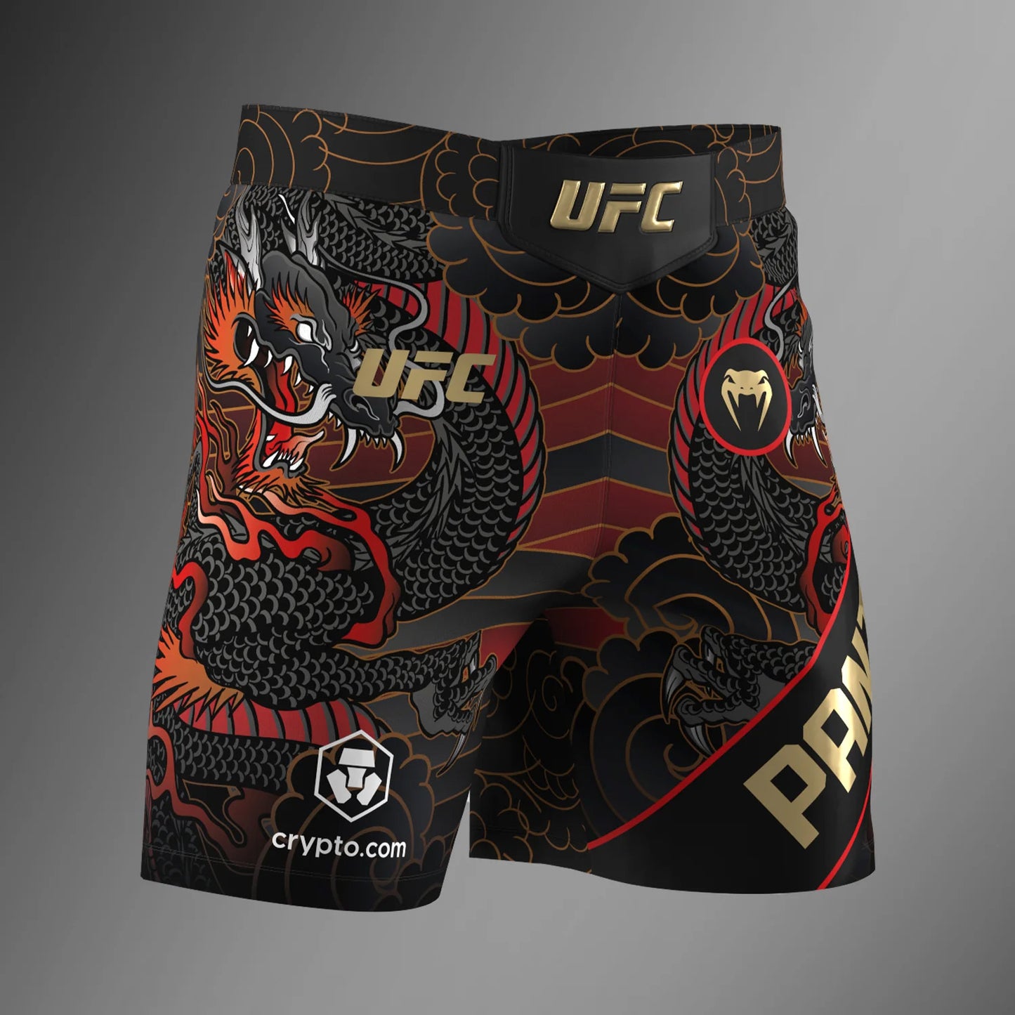 Venum UFC Unrivaled Alexandre Pantoja Short Fit Fight Shorts Red - The Fight Club