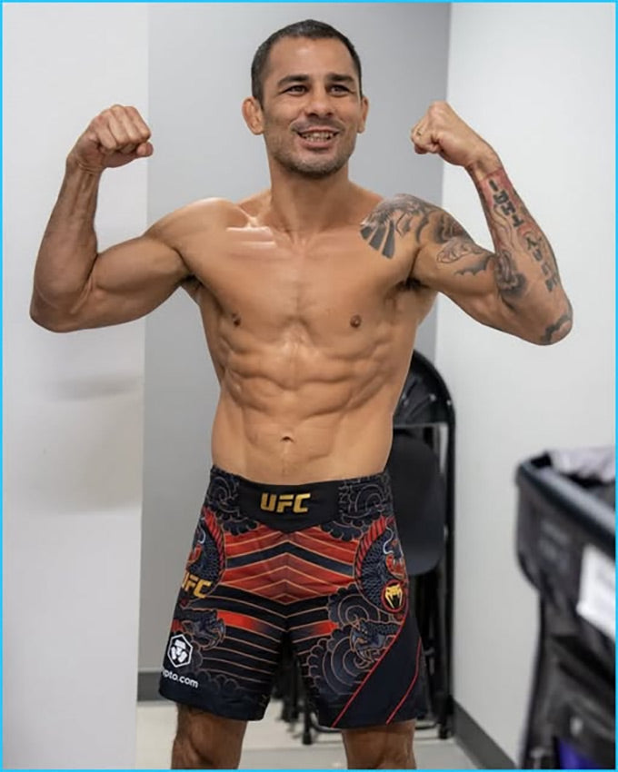Venum UFC Unrivaled Alexandre Pantoja Short Fit Fight Shorts Red - The Fight Club