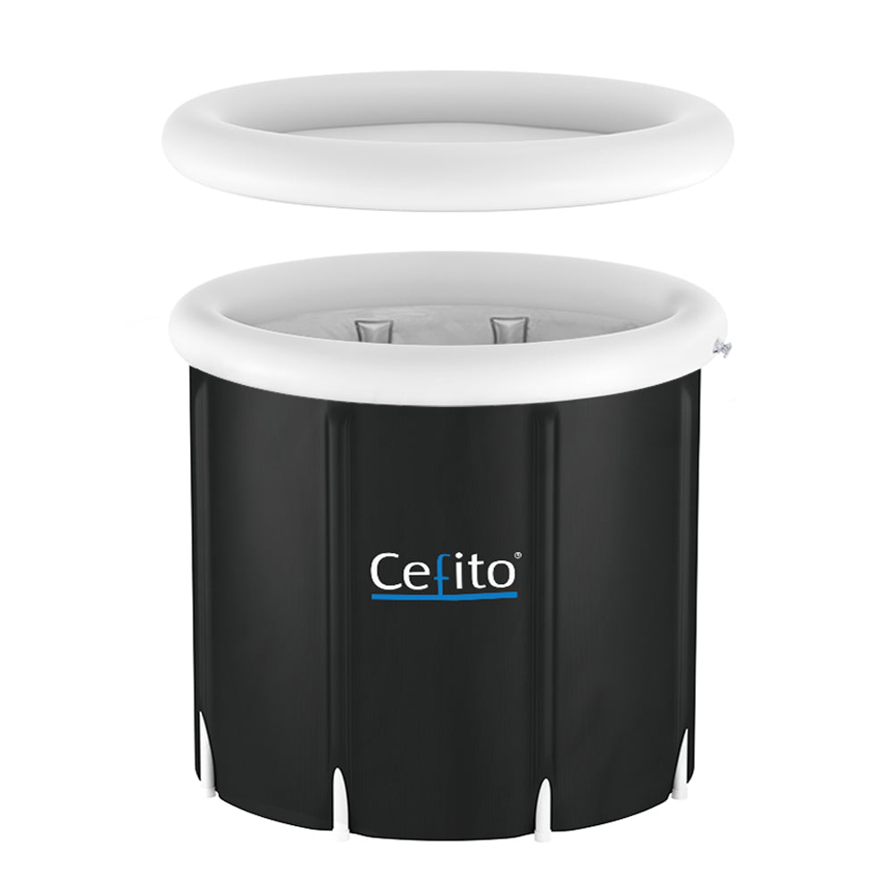 Portable Ice Bath Tub 80x80cm Inflatable Folding Bathtub Spa Massage - The Fight Club