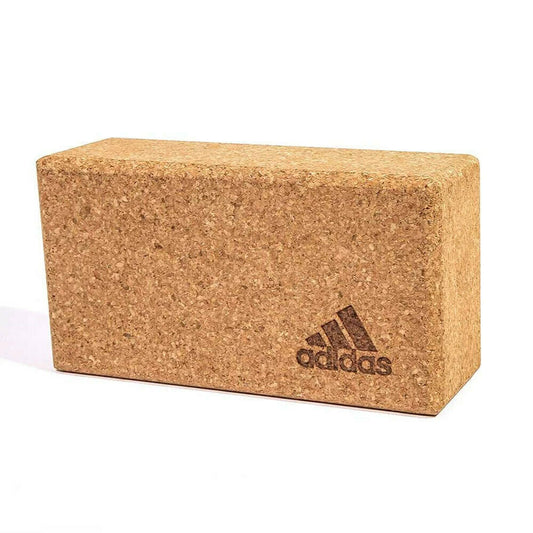 Adidas Yoga Cork Block Home Gym Fitness Exercise Pilates Tool Brick - Brown - The Fight Club