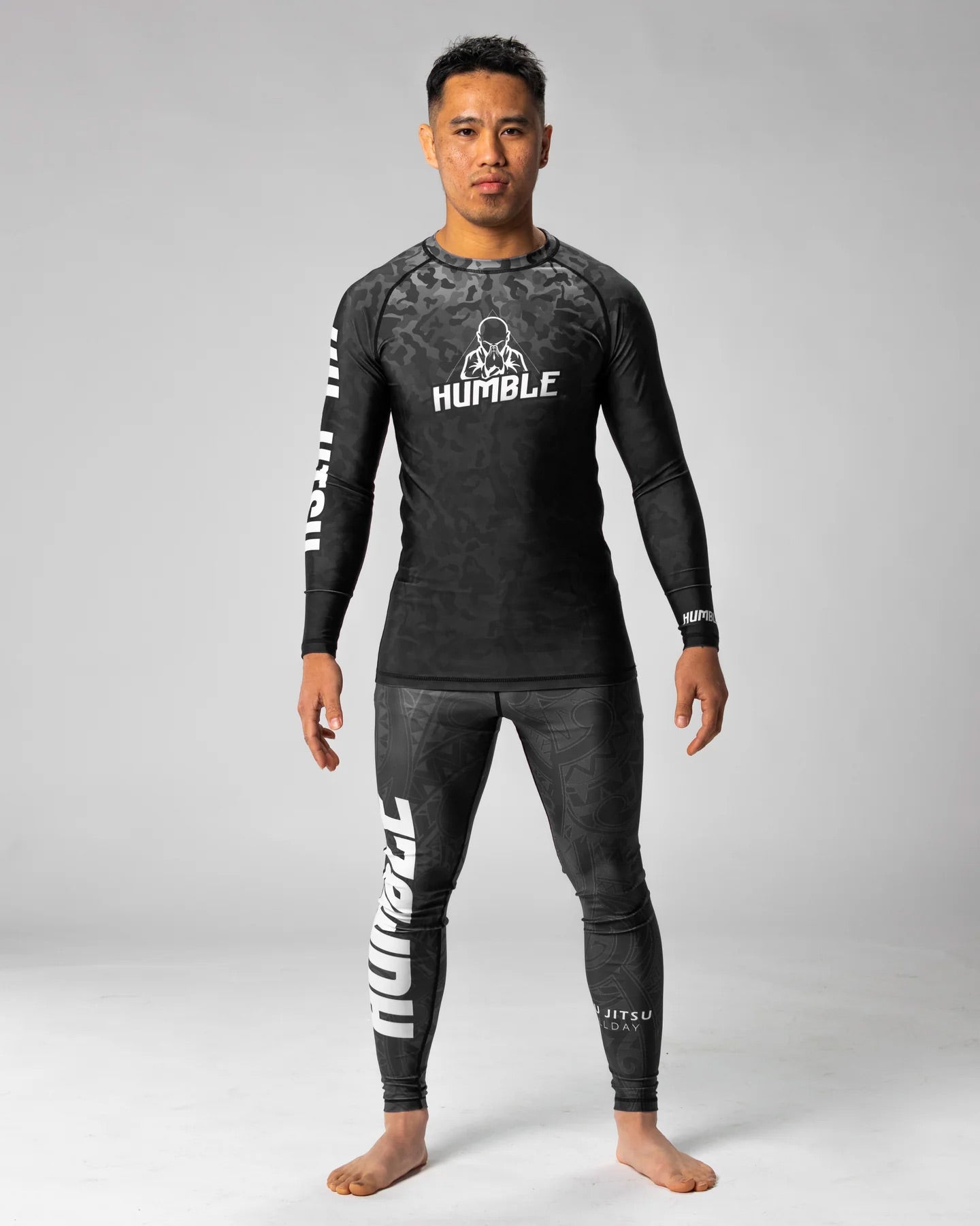 Humble Black Camo Rash Guard Long Sleeve - The Fight Club