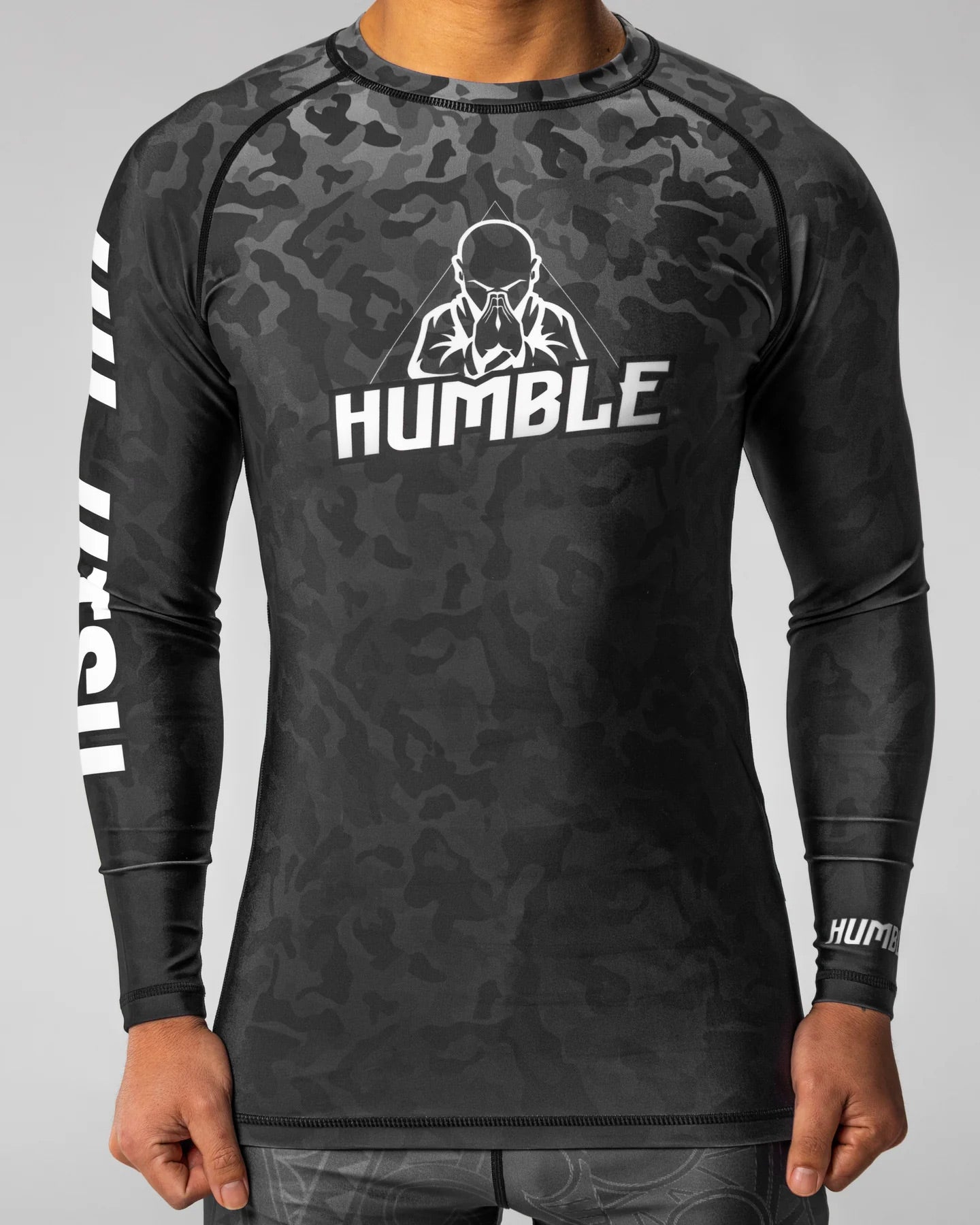 Humble Black Camo Rash Guard Long Sleeve - The Fight Club