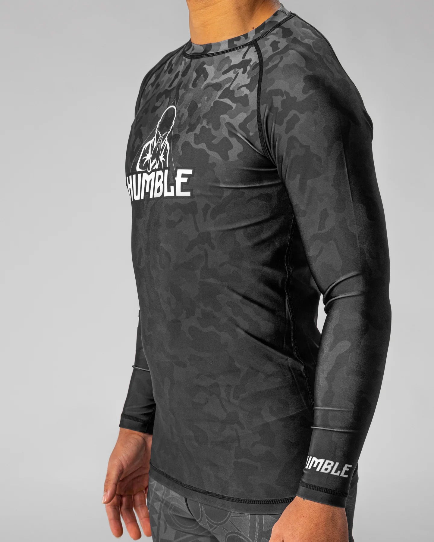 Humble Black Camo Rash Guard Long Sleeve - The Fight Club