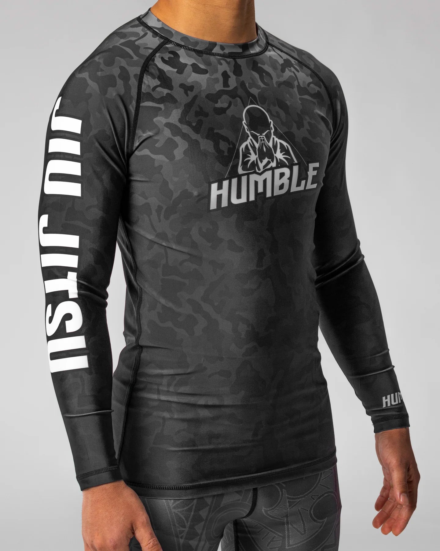 Humble Black Camo Rash Guard Long Sleeve - The Fight Club